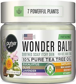 Tea Tree Oil Balm, Extra Strength, Pair Well with Jock Itch Cream, Spray, Athletes Foot, Ringworm Cream for Human, Rash Cream, Fast Acting for Dry, Itchy Skin, Plant Powered Wonder Balm