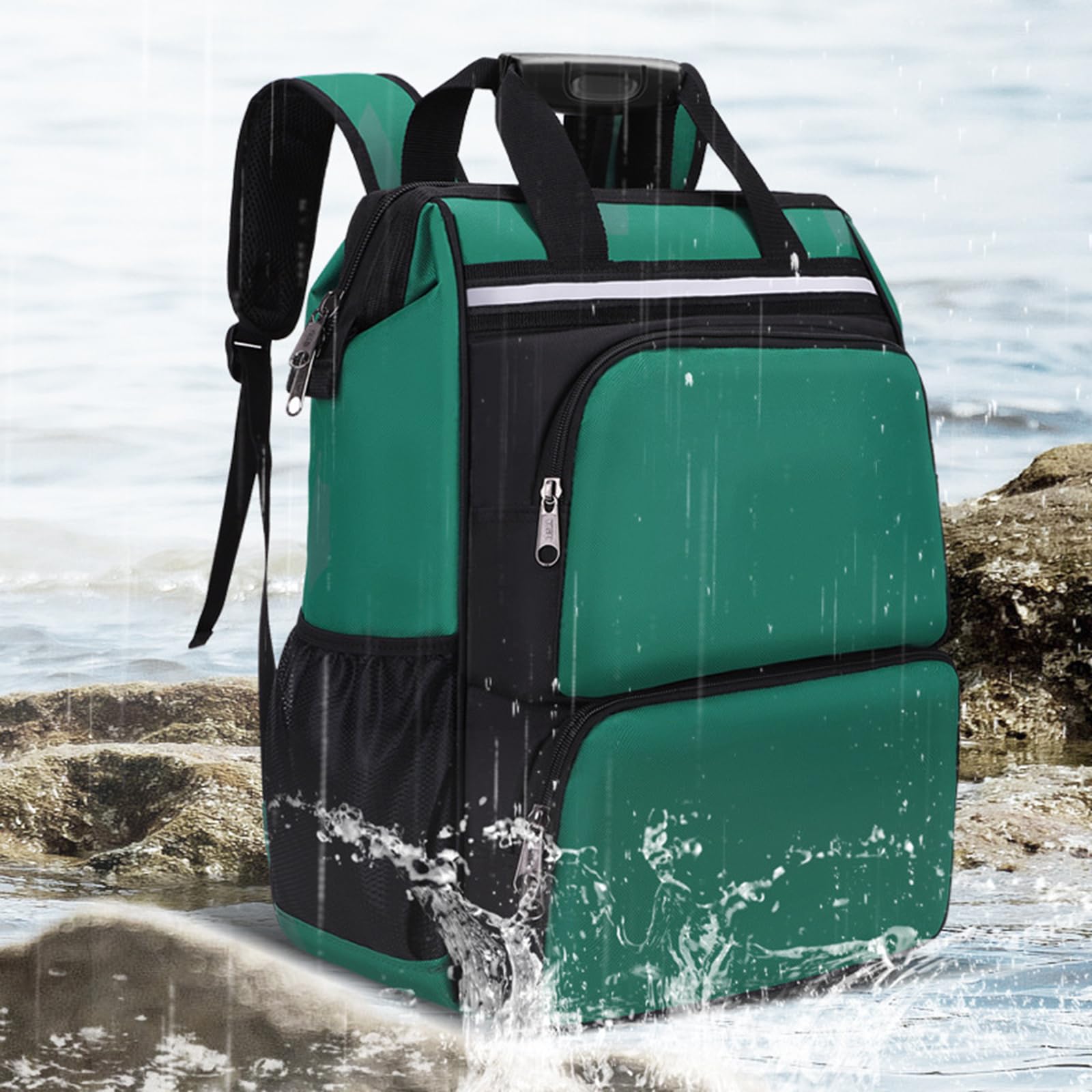 Mochila portaherramientas multifuncional, caja organizadora reforzada impermeable, bolsa de electricista de tela Oxford, mochila de almacenamiento industrial duradera