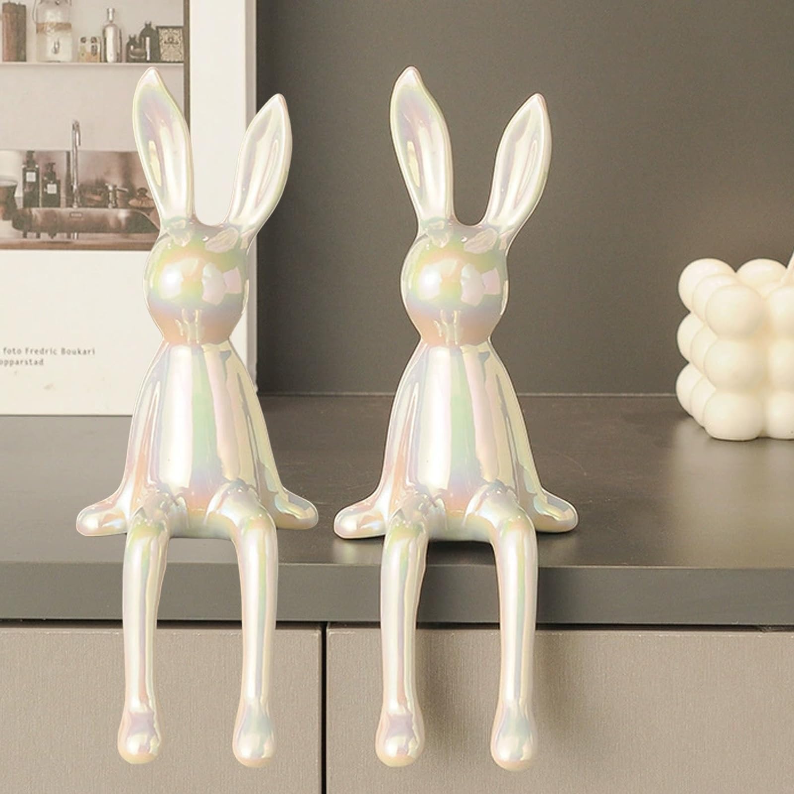 Amazon.com: Brass Sitting Bunny, Gold Rabbit Figurine Statue