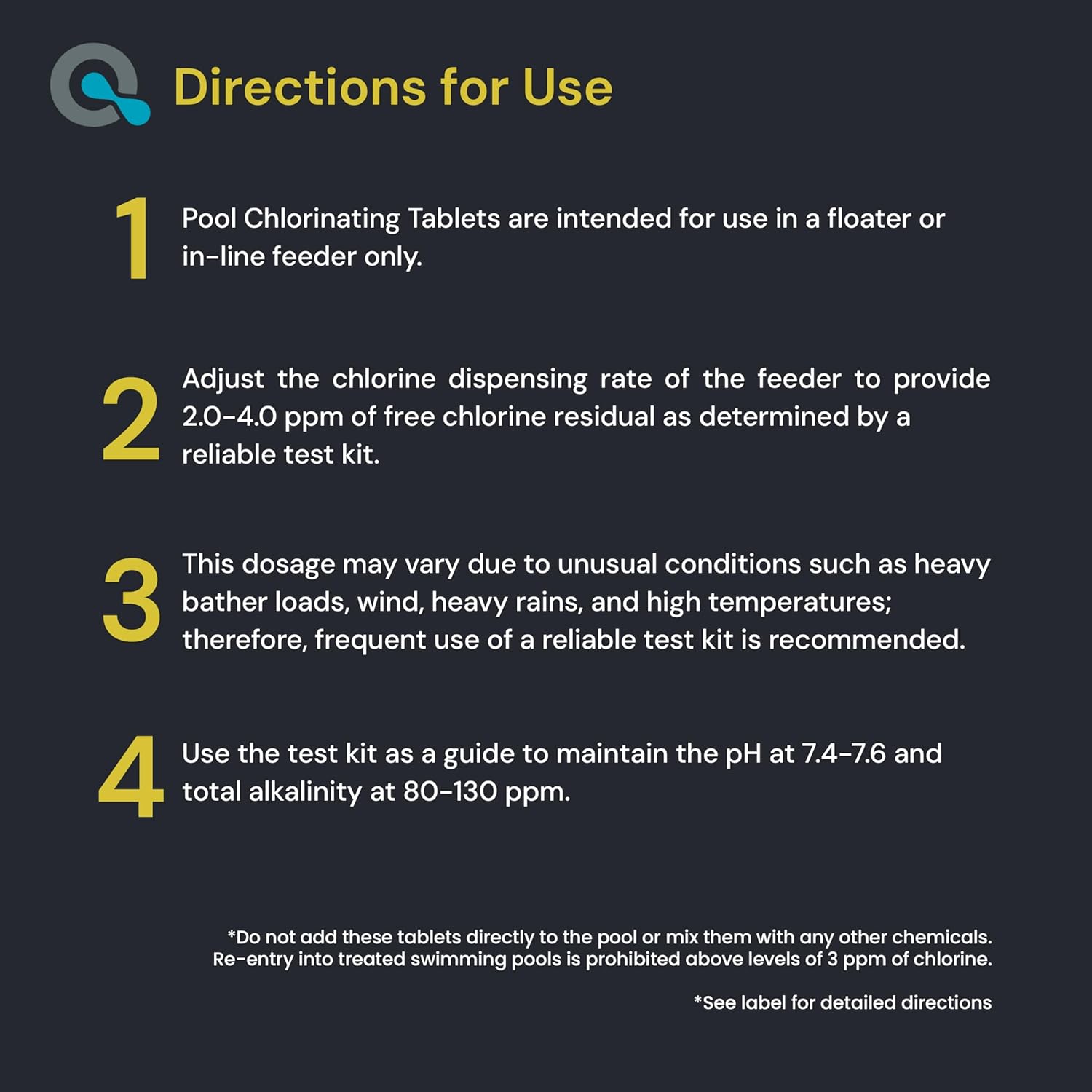 Pool Chlorine Tablets 3 Inch - Paraben Free Swimming Pool Chlorine Tablets - Made in USA - AquaDoc 8lbs