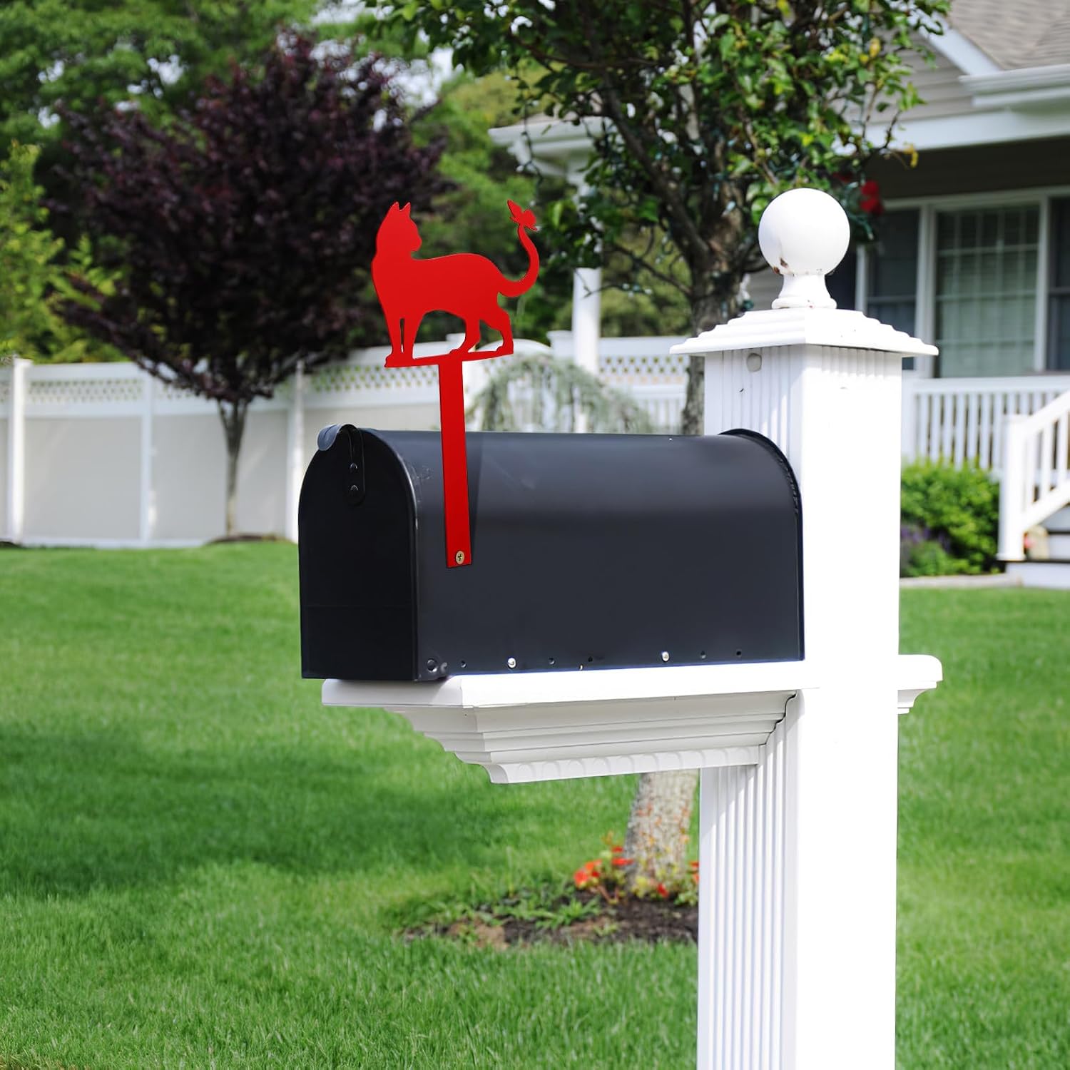 Cat Shape Mailbox Ornament Iron Decorative Sign for Front Door image 5