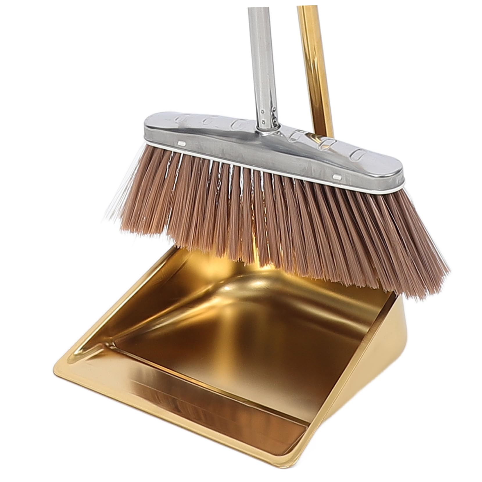 Mikinona Acciaio Inox Oro Set Scopa e Paletta per Casa e Garage