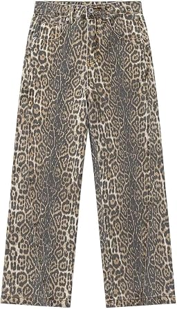 Cheetah Jeans Leopard Print Vintage Baggy Wide Leg High Waisted Oversized Cheetah Print