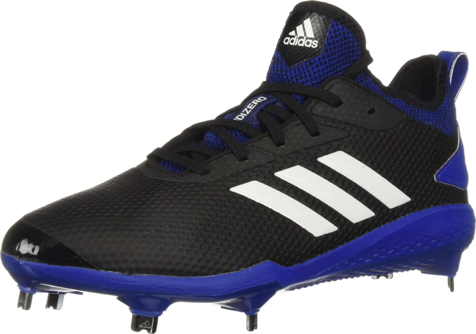 adidas Men's Adizero Afterburner V Baseball Shoe, Black/Cloud White/Collegiate Royal, 7 M US