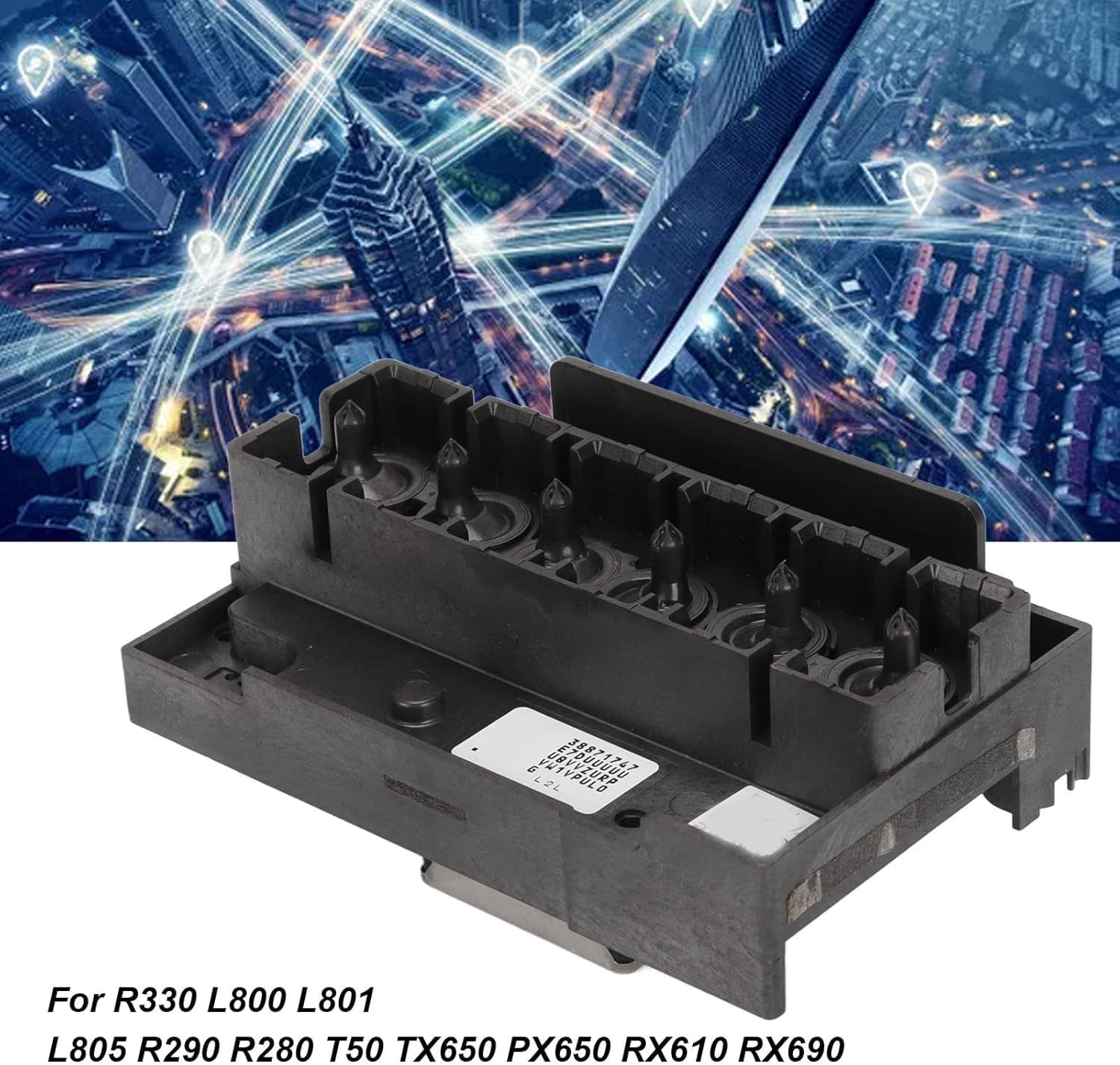 TOPINCN Office Printhead ABS Color Printhead Replacement R330 L800 L801 L805 R290 R280 T50 TX650 PX650 RX610 RX690 Print Head Color Printer Scanner Accessories