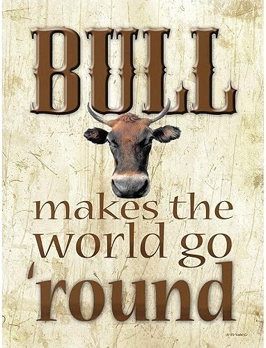 Miniatura 2 de ArtDirect Bull Makes the World Go Round 15x18 Gallery Wrapped Canvas Museum Art by Wargo, Ed