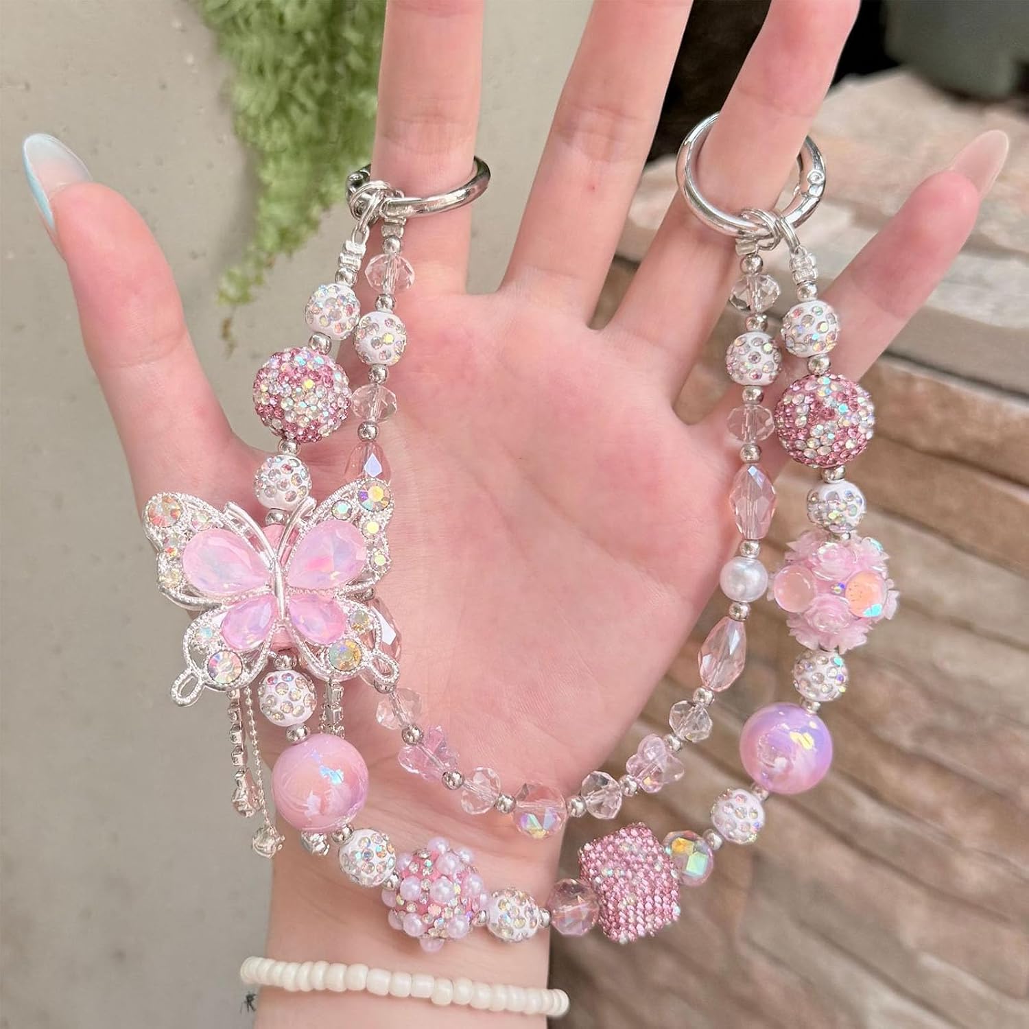 Rhinestone Bag Charm Chain Crystal Purse Charm Chains