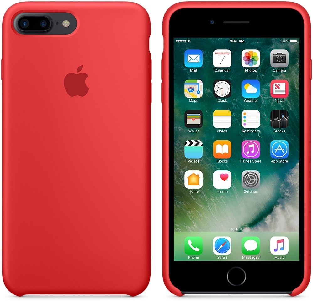 Apple Silicone Case for iPhone 7 Plus - Red