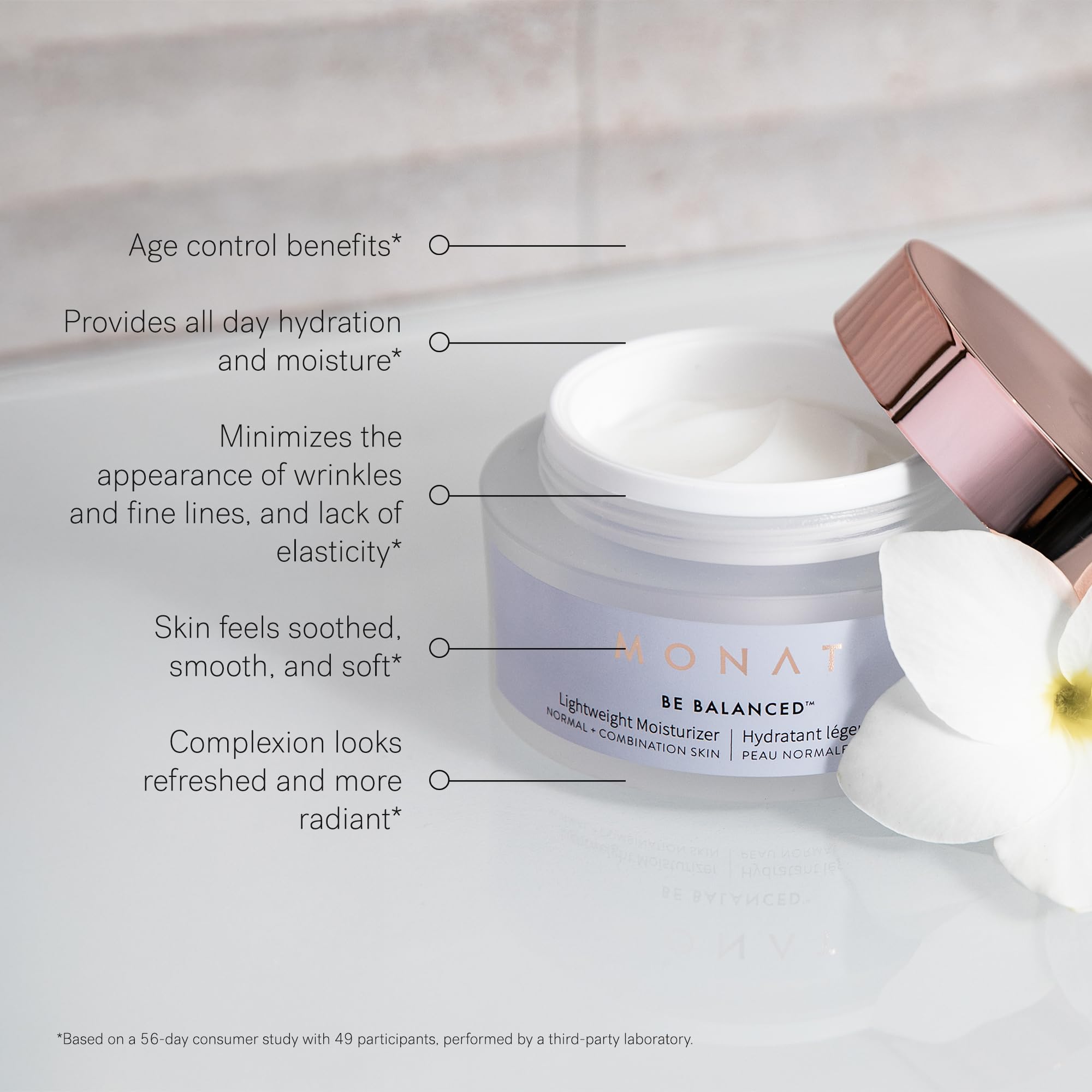 MONAT Be Balanced Lightweight Hydrating Face Moisturizer with Hyaluronic Acid