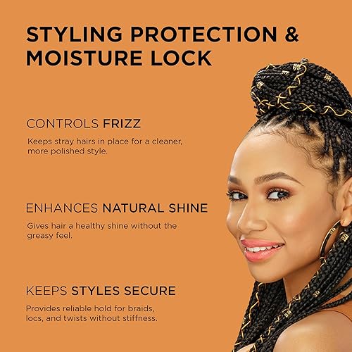 Miniatura 2 de African Pride – Gel milagroso de aceite negro de castor para trenzas, locs y trenzados con fijación extra - Gel para peinar el cabello con fijación