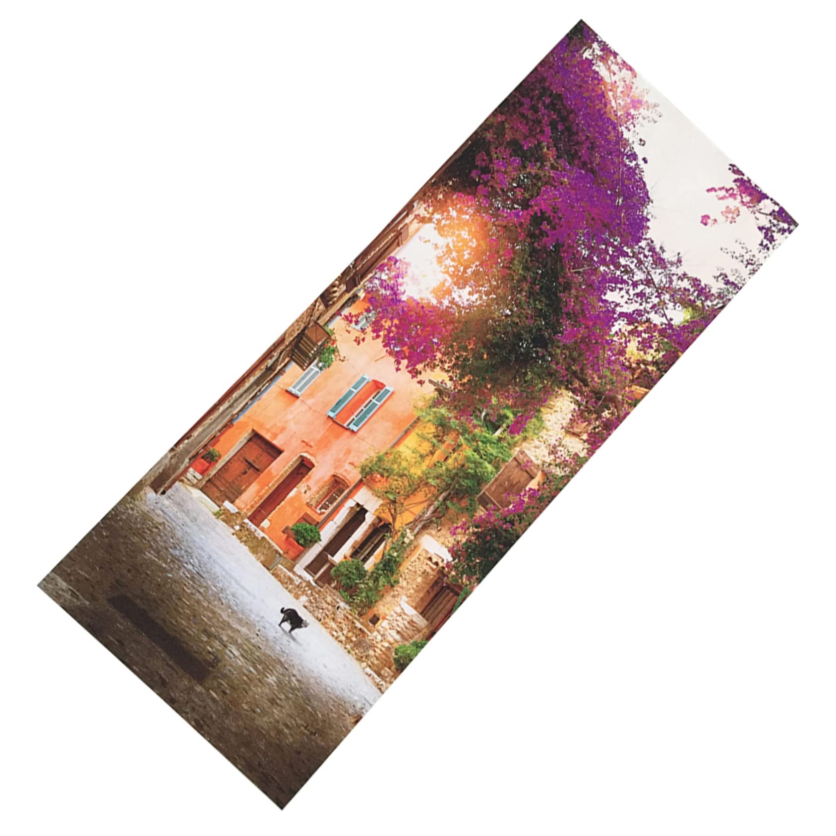 Sticker de porte autocollant étanche HEMOTON décor de maison motif jardin