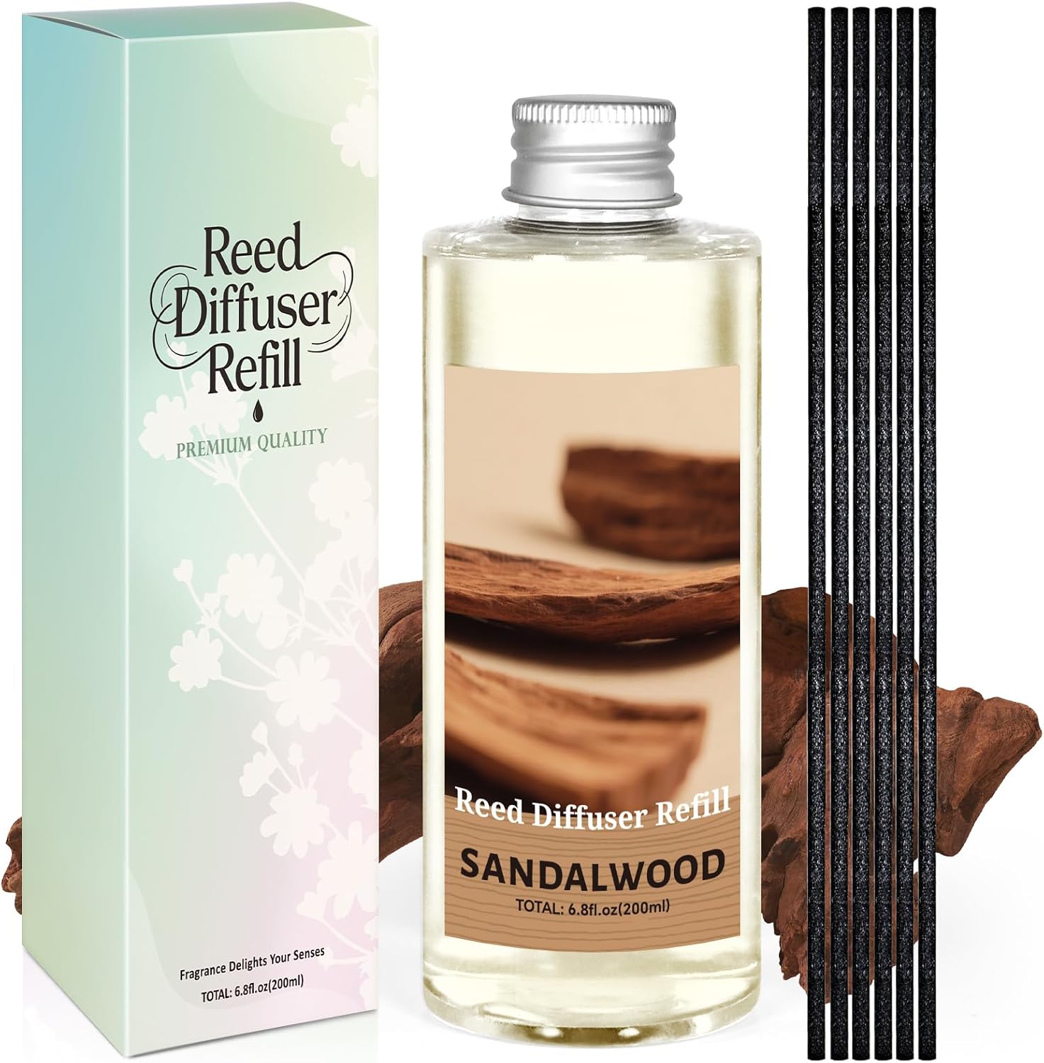 SCENTORINI Reed Diffuser Oil Refill Set, Lemongrass Diffuser Oil 6.76 Fl Oz