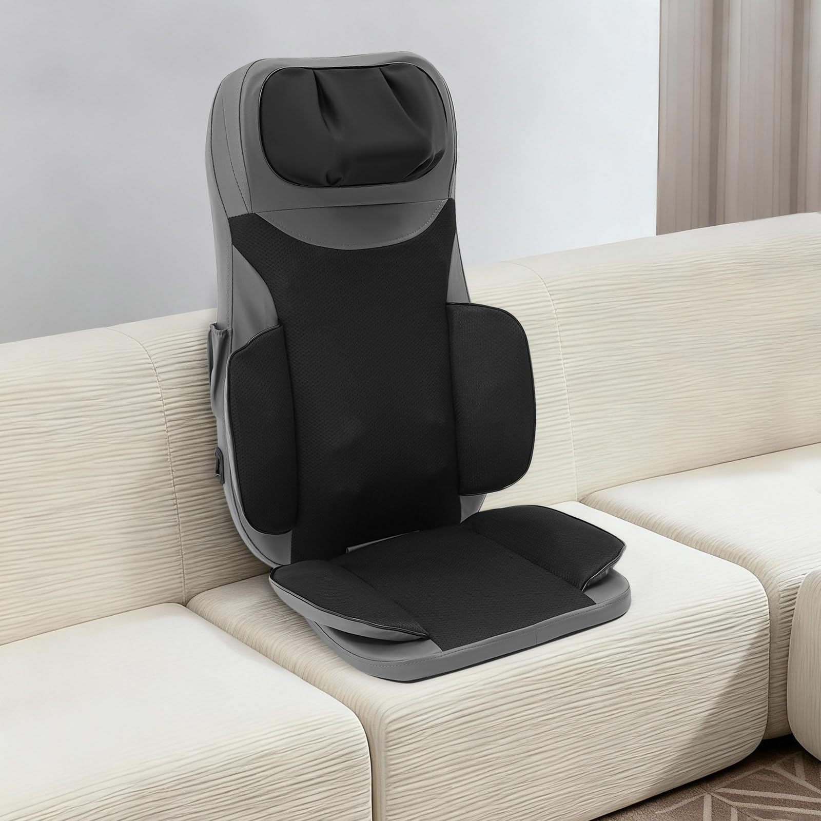 Cuscino massaggiante Shiatsu, 36 W, con funzione di calore, 5 modalità, per massaggiare le vibrazioni, per auto, ufficio, con telecomando, 3D, timer da 15 minuti