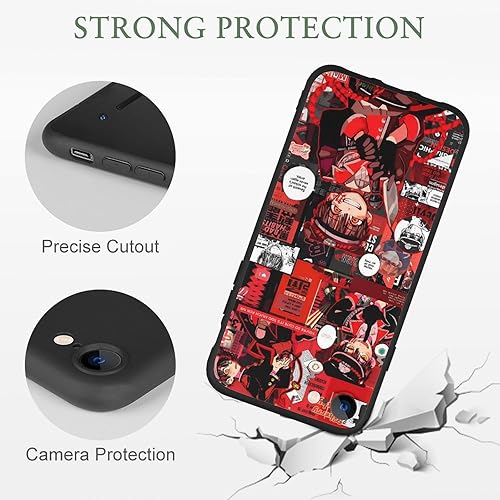 Miniatura 3 de Fundas ultradelgadas de silicona líquida mate, protección suave, antiarañazos, a prueba de golpes, compatible con Samsung Galaxy A52 5G, Anime