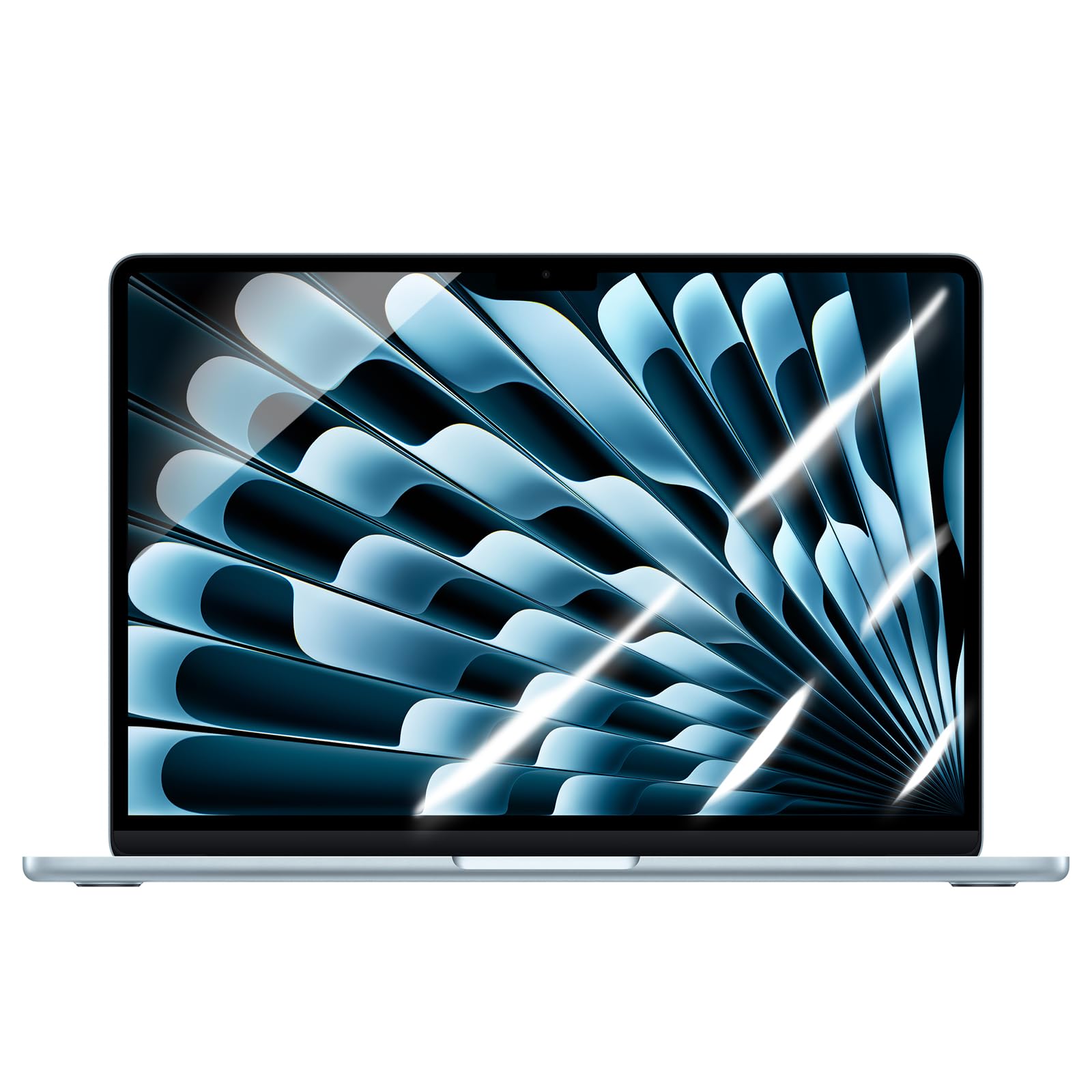 Pellicola proteggi schermo in vetro temperato per MacBook Air 13,6" M5-M2 Chip 2026-2022 A3449 A3240 9H Antigraffio HD Trasparente Copertura Totale