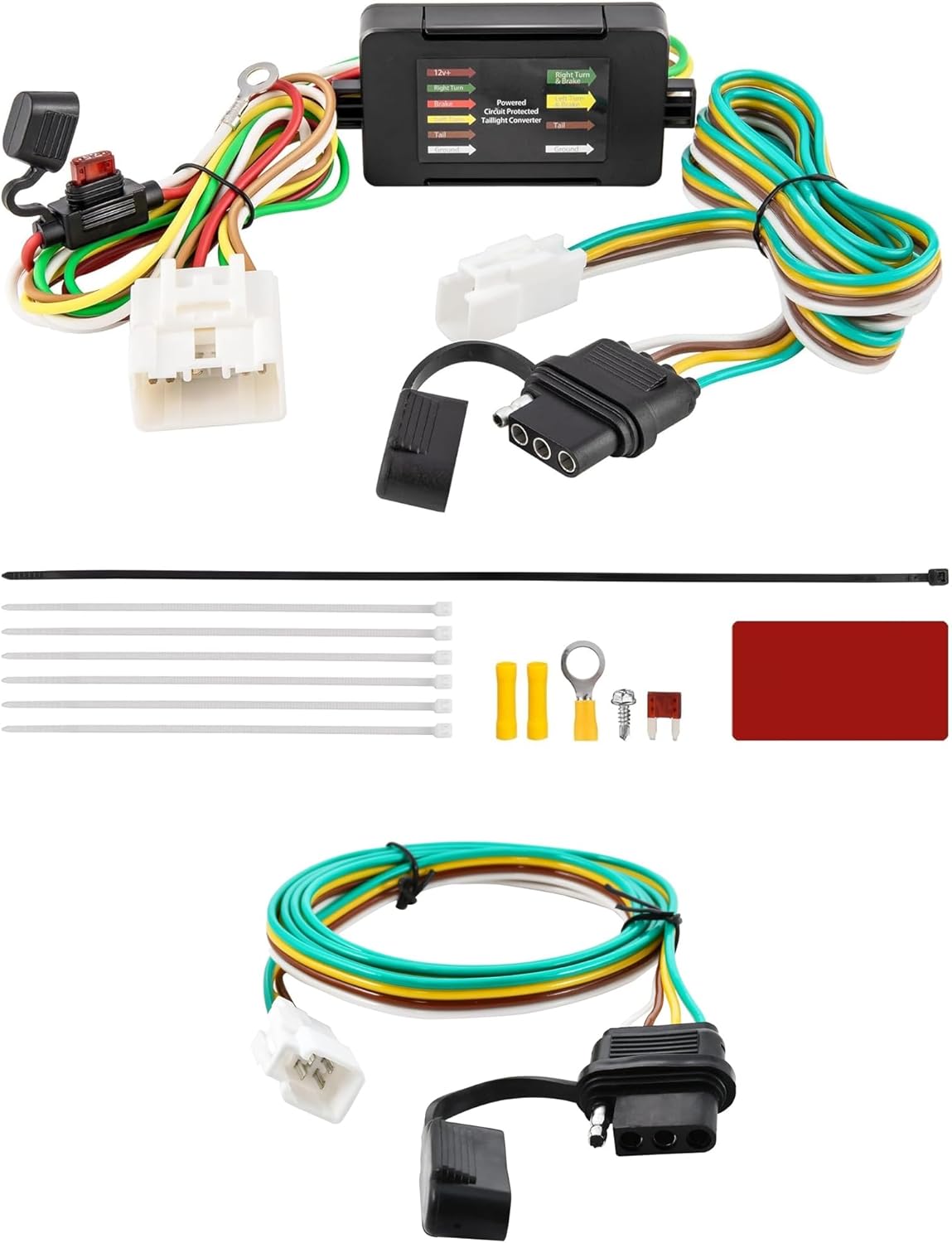 Oyviny 4 Pin Trailer Wiring Harness Kit Fits for 2008-2019 Toyota Highlander with and Without Factory Tow Package