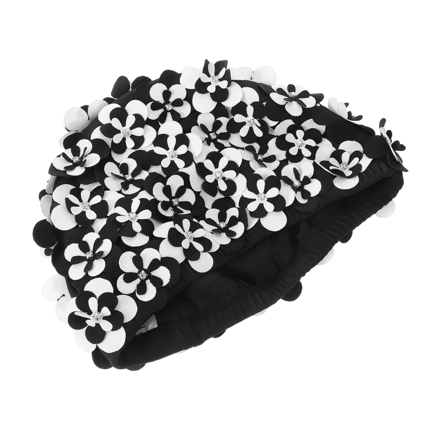 BESPORTBLE Gorro de natación Gorro de baño Impermeable Gorra de natación para Mujer Tapa Nadar Gorro de Piscina Gorros de Natacion para Mujer Gorras de natación de Verano Nylon Black