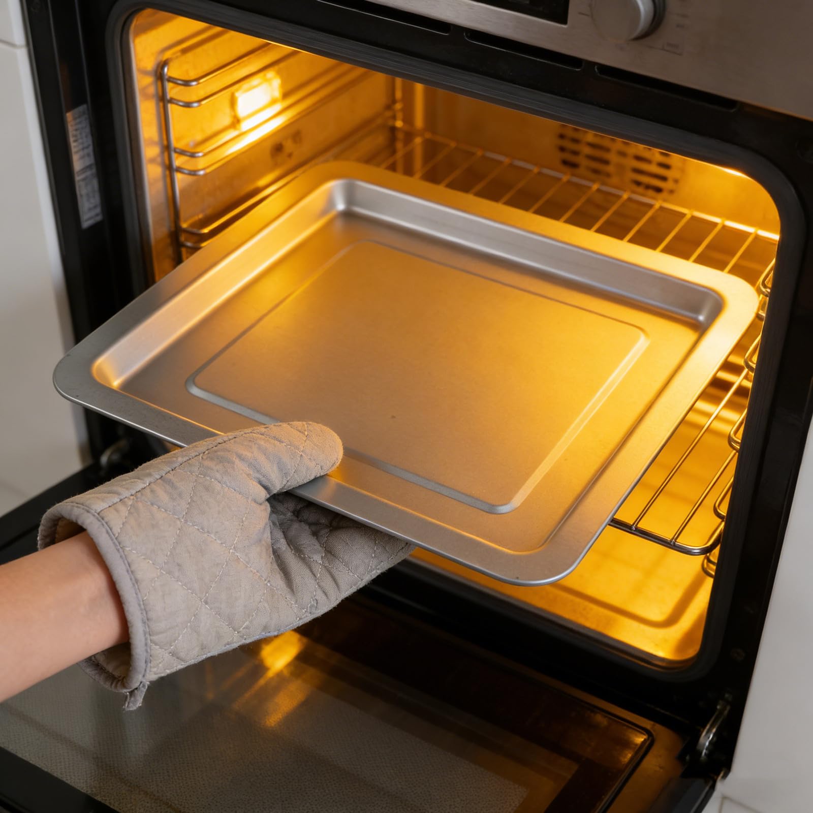 Backform: 31,5 x 28 cm Eisenbackform für den Backofen - Grillblech, Bratblech, Servierplatte für gebratenes Hähnchenfleisch und Gemüse