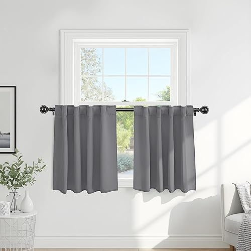 Miniatura 78 de PONY DANCE Cortinas opacas para habitación infantil - Juego de paneles de cortina con aislamiento térmico, cortina con pestaña oculta/bolsillo para