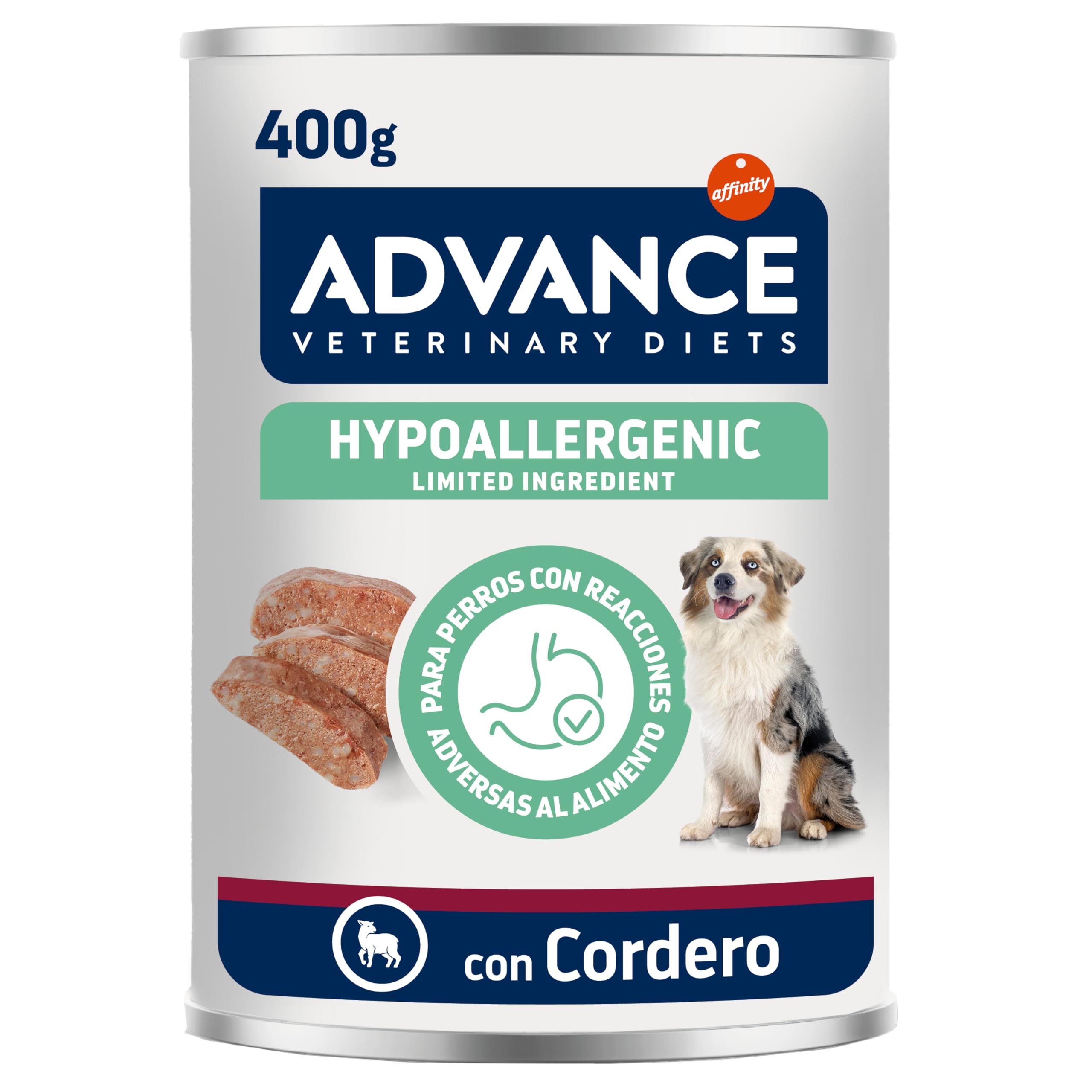 Advance Diets Nourriture Humide pour Chiens - Hypoallergenic Limited Ingredient Agneau - 6 boîtes de 400g