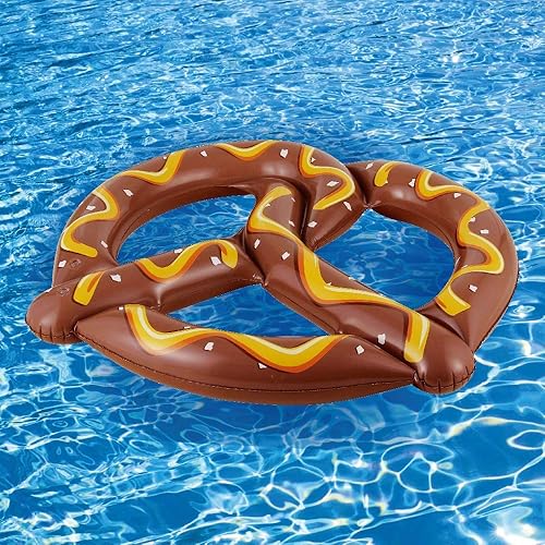 Miniatura 8 de Pretzel - Flotador de piscina de 2 unidades, flotador gigante inflable de pretzel para verano, 58 pulgadas, juguetes para piscina o playa