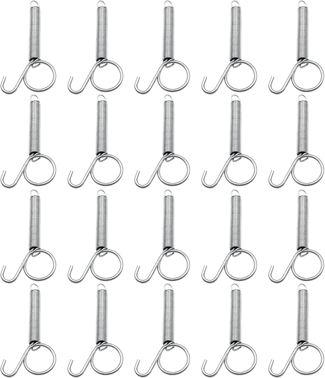 LIUCOGXI 20 PCS Rabbit Cages Door Metal Finger Spring Latch Dog Cage Door Spring Hooks for Rabbit Dog Birds Bunny Rodents Guinea Pig…