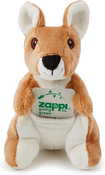 Zappi Co - Peluche canguro - 18 cm - Morbido e realistico - Aspetto autentico - Perfetto per giocare e imparare - Presentato su TikTok (18 cm di lunghezza) - 4