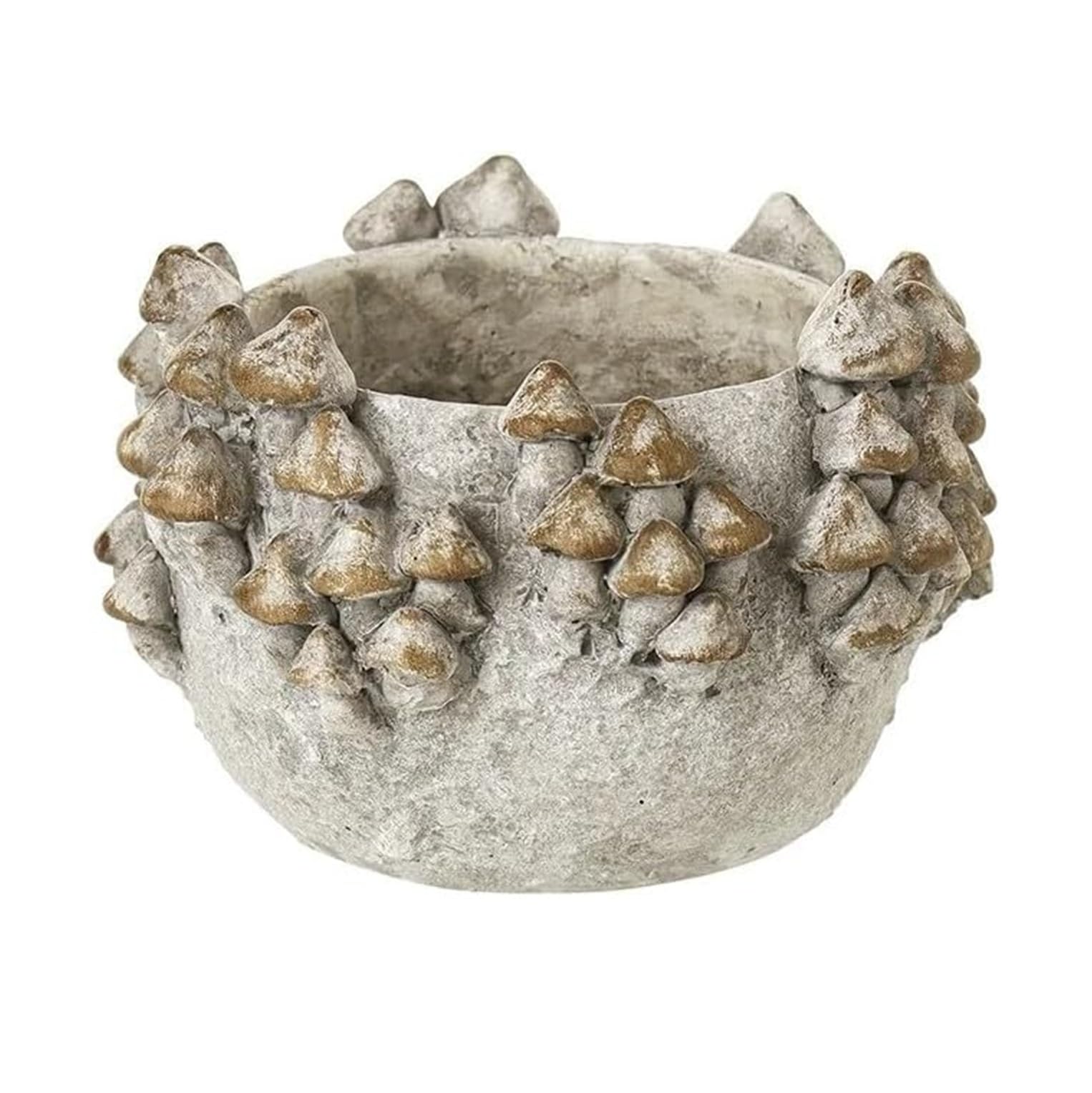 Fyne-Finds Grey Cement Mushroom Planter 15Cm Indoor Plant Pot Fairy Garden Succulent Pot