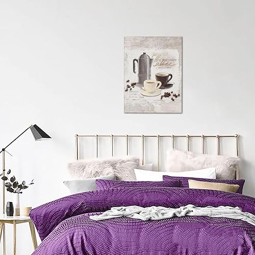 Miniatura 6 de Arte de pared de café en grano de café, taza de café, cuadros para decoración de pared, pintura rústica, cocina, café, lienzo, impresiones en