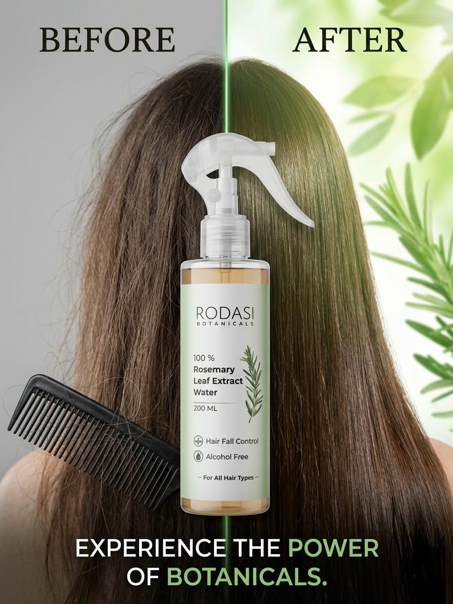 RODASI Rosemary Water Hair Spray, 200ml, with Rosemary Extract, for Hair Regrowth and Thickness, Unisex Adult 3