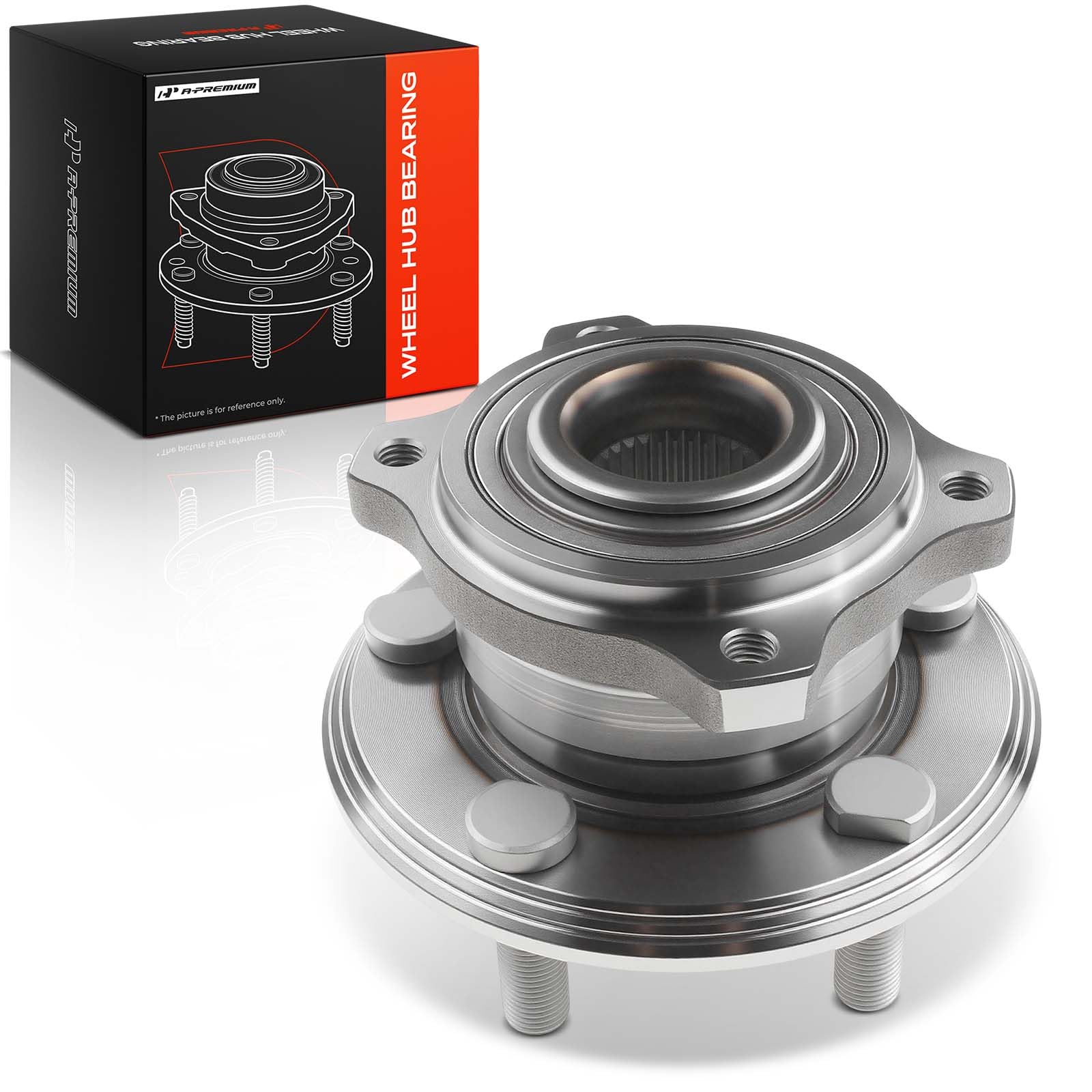 A-Premium Rear Wheel Bearing and Hub Assembly with 5-Lug | Compatible with Dodge Charger 2015-2023, Challenger 2015-2023 & Chrysler 300 2015-2023,