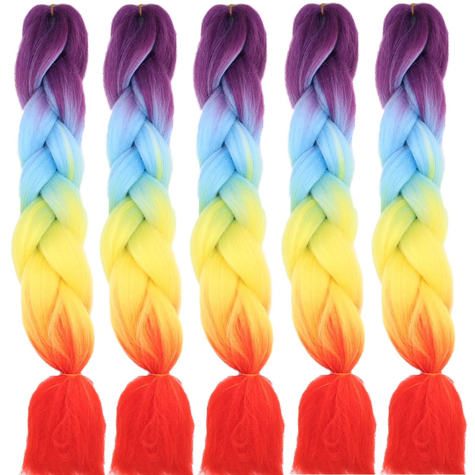 24inch Jumbo Braids Hair Extensions Ombre Braiding Hair Synthetic 3Pieces/lot Crochet Twist High Temperature African Box Braids, Sapphire Blue — view 13