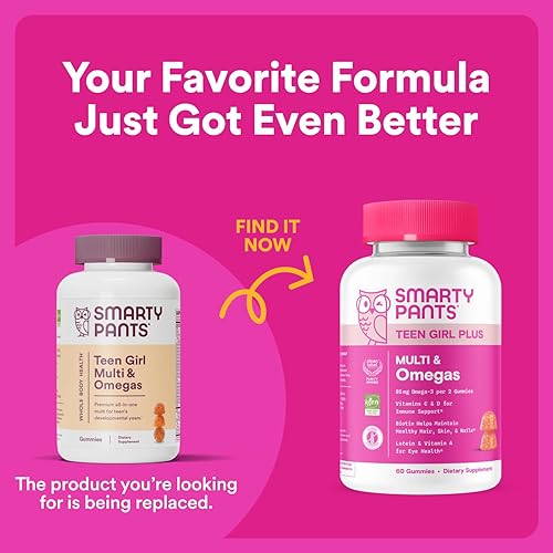 Miniatura 2 de Smartypants Fórmula para niñas adolescentes gomitas multivitamínicas diarias vitaminas C B12 K zinc y biotina para apoyo inmunológico energía apoyo