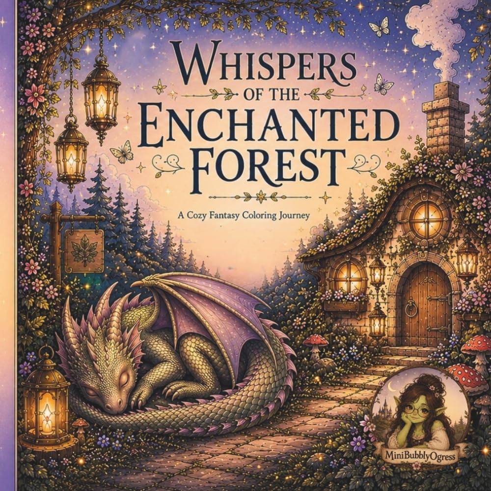 Whispers of the Enchanted Forest: A Cozy Fantasy Coloring Journey