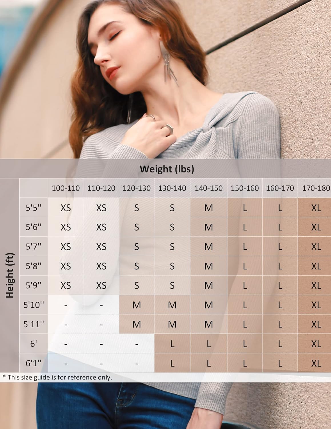 AmélieBoutik Women Asymmetric Twist Knot Neckline Ribbed Sweater - Image 6