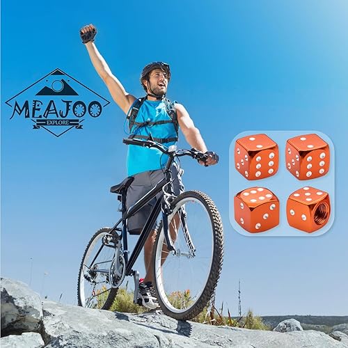 Vista 83 de 4 tapas de vástago de válvula de neumático estilo dado, con anillo de goma O, cubiertas universales de aleación de aluminio a prueba de polvo