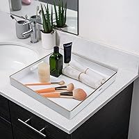 Vista 38 de MAONAME Bandeja de servir azul real con asas, bandeja decorativa rectangular, bandejas modernas para mesa de café, bandejas otomanas de plástico