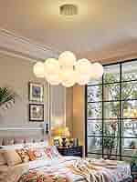 Modern Bubble Chandelier Lighting 13-Light Mid-Century White