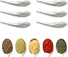 Small Mini Measuring Spoons, Stainless Steel, Perfect for Spice Jars, Masala Dabba Spice Spoon, Storage Tins, Coffee, Tea, Condiments, Sugar, Honey, Milk Powder, Ice Cream - Set of 6