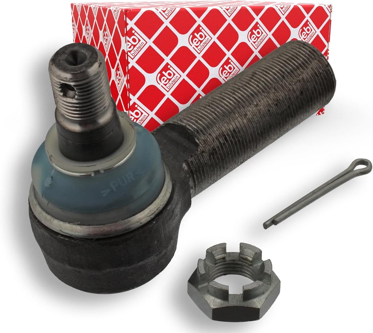 febi bilstein 04384 Tie Rod- / Drag Link End with castle nut and cotter pin, pack of one