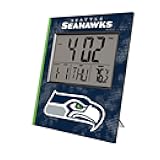 Keyscaper Seattle Seahawks Cross Hatch Digital Desk Clock