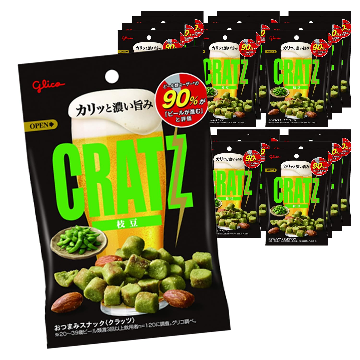 Amazon.co.jp: 江崎グリコ 【クラッツ】(枝豆) 42g×20個 おつまみ