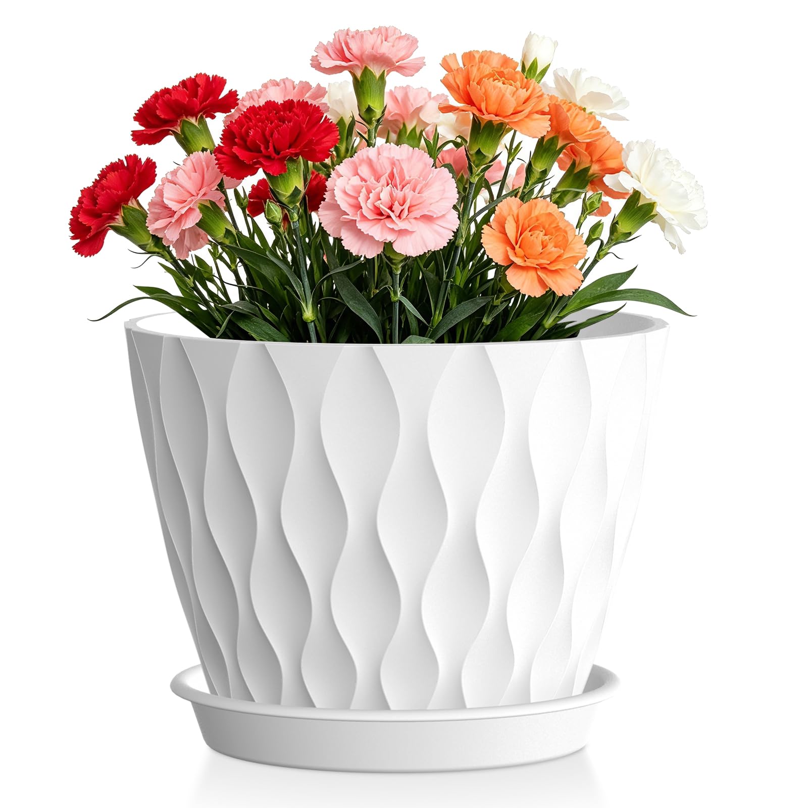 Photo 1 of KUGAZ 10" Indoor Plant Pot with Saucer
