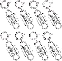 Vista 10 de OHINGLT cierres y broches magnéticos para collares de plata de ley 925, convertidor de cierre magnético de oro y plata para suministros