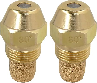 2pcs Hollow Oil Burner Nozzle 0.60 Gph 80 A Replacement Spray Oil Fuel Burner Nozzle 80 Degree