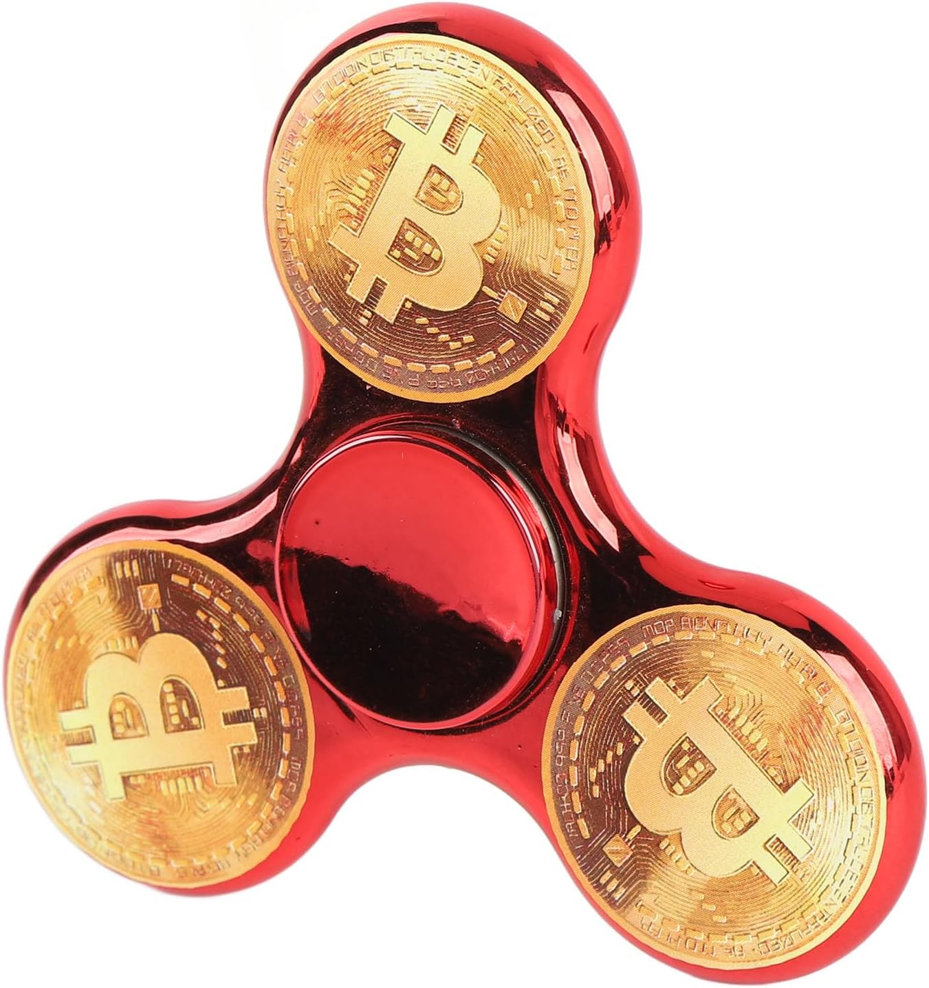 Stylish and Cool Fidget Toy Abs Electroplated Material Sensory Spinning Toy Anti Anxiety Toy Essential for Men and Boys Birthday Party Classroom Prize Stress Relief Tool (Red)