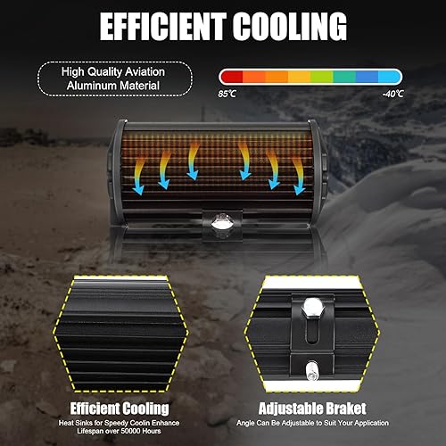 Miniatura 4 de Paquete de 6 luces LED de 7 pulgadas, 240 W, 24000 lúmenes, luz antiniebla todoterreno para camiones, impermeables, focos LED, luces