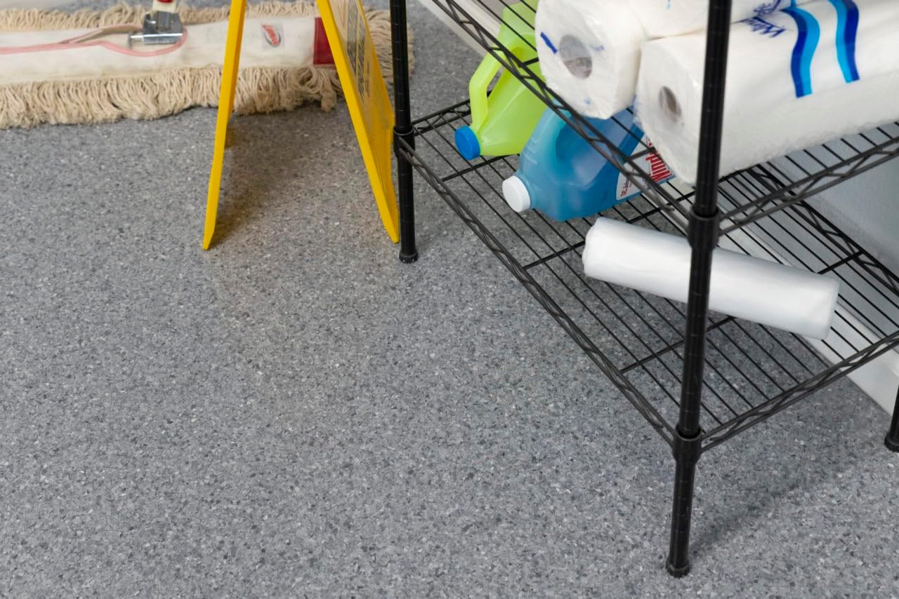 Natural Stone Look 1/4" Decorative Floor Coating Flakes for Epoxy Flooring - Ideal for Garages, Basements, Commercial Flooring, Showrooms (40lb Box, Pumice)