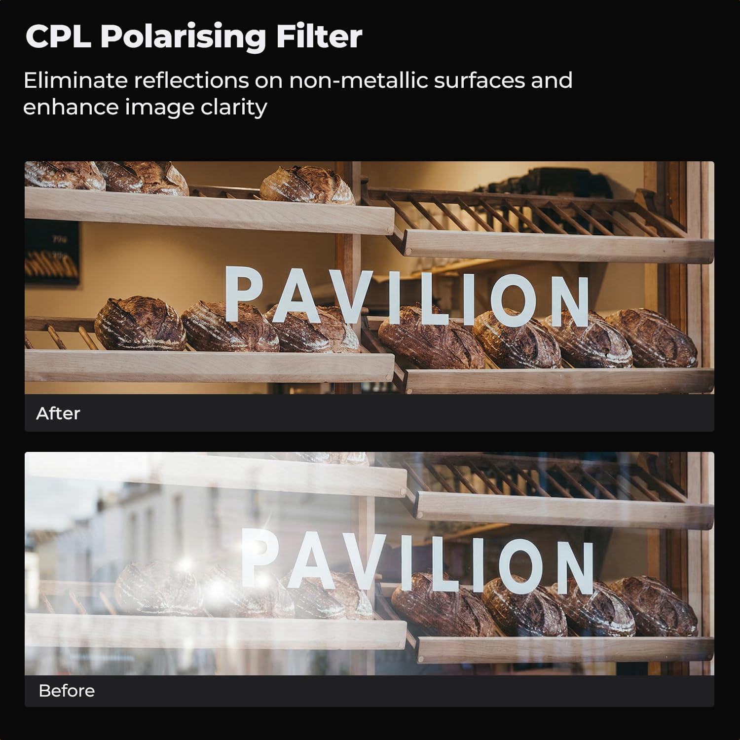 K&F CONCEPT 82mm Circular Polarizer Lens Filter with Filter Cap Optical Glass Ultra Slim Polarizing CPL Filter with 24 Multi-Layer Coatings for Camera Lenses (D Series)