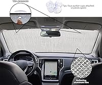 Vista 4 de Parasol para parabrisas delantero de automóvil para perro, Shih Tzu, hermosas flores, decoración para vehículo, reflector de rayos UV, protector